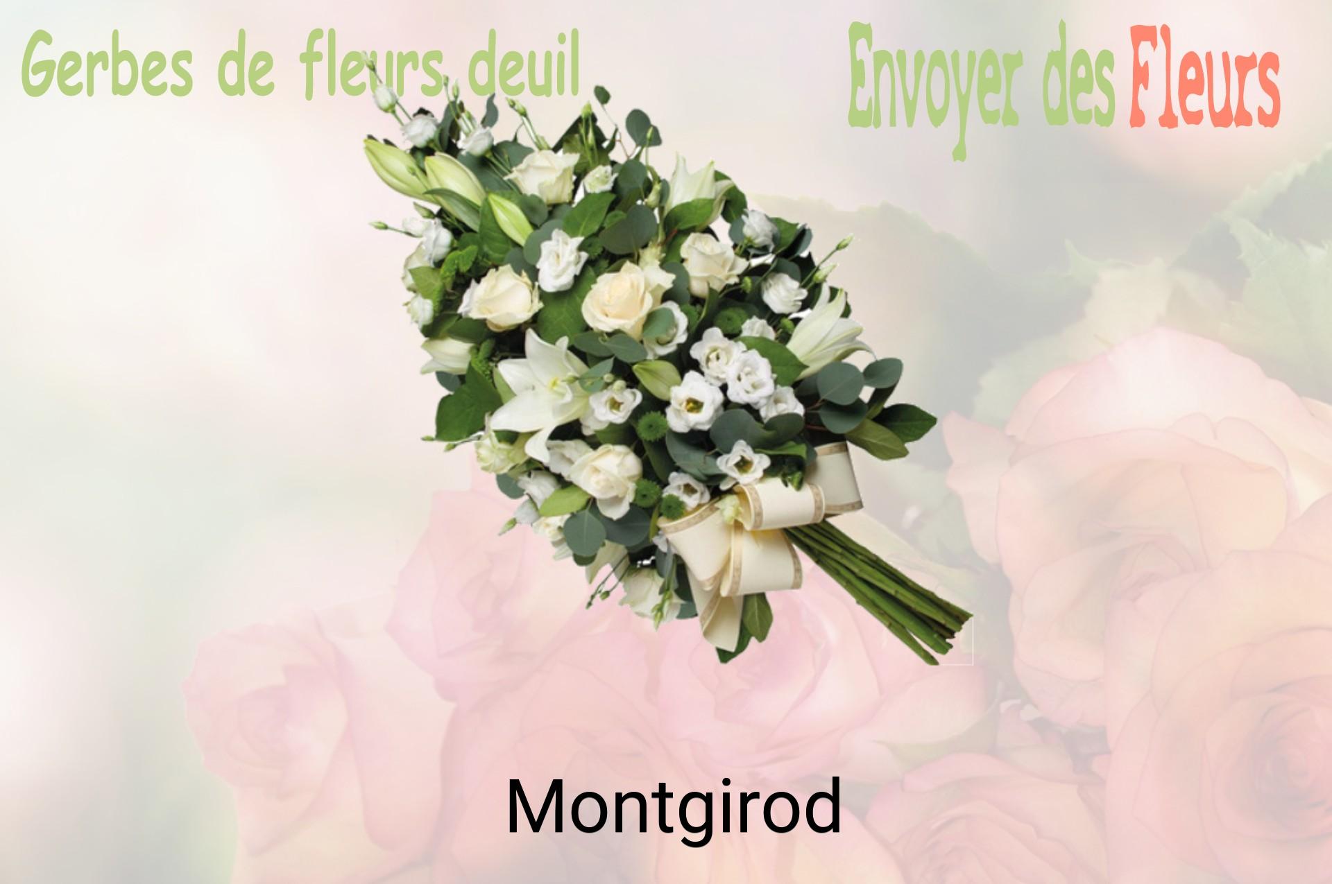 Gerbe de fleurs de deuil livrée à Montgirod